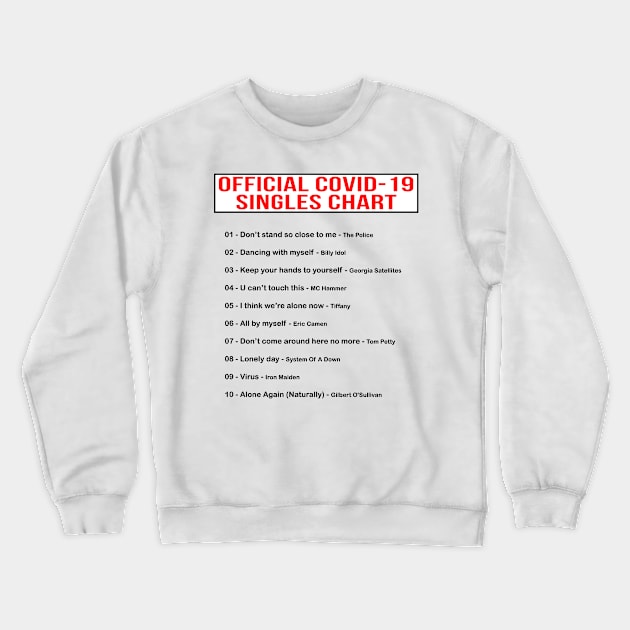 COVID-19 singles chart Crewneck Sweatshirt by MasterChefFR